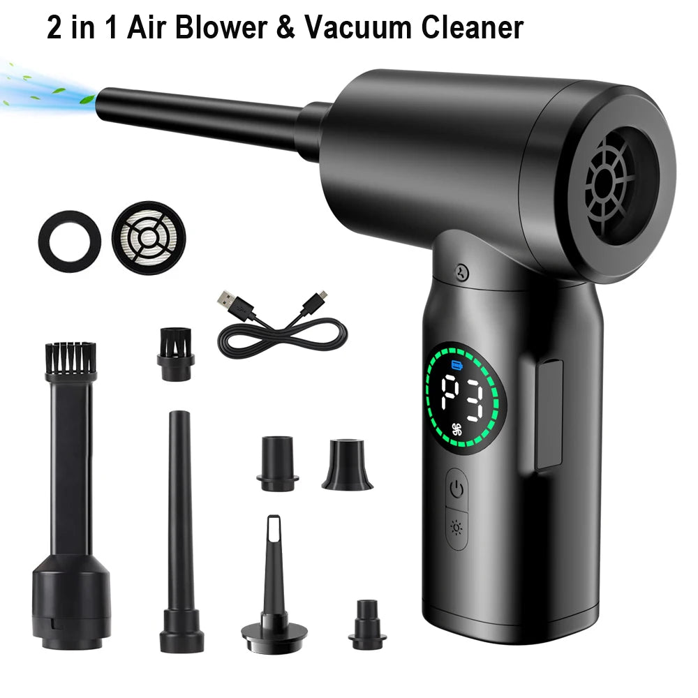 Cordless Air Duster Vacuum Cleaner Portable 7500mAh