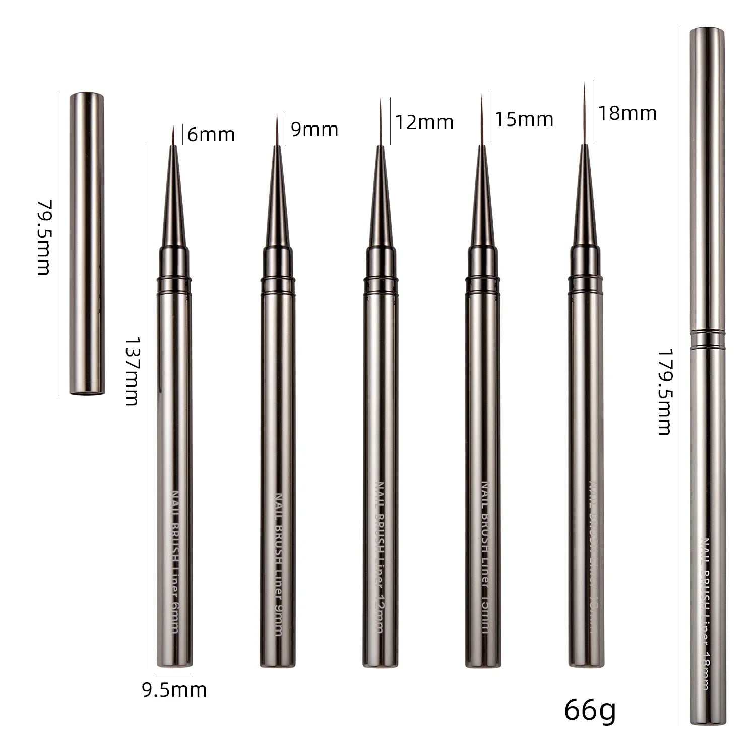 5PCS Nail Art Liner Brushes for Precision Manicure Designs - Smarsty