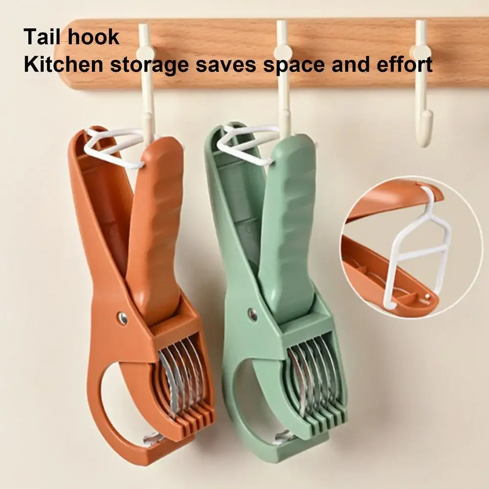 Manual Salad Chopper Stainless Steel Blades Safe Finger Guard For Fruit Vegetables Salad Kitchen Camping Portable Slicer Tool by Smarsty