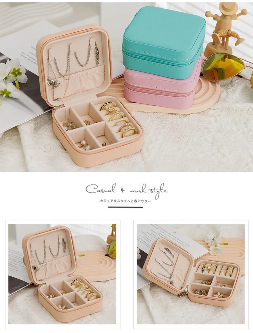 Portable Jewelry Organizer Case for Travel Storage - Smarsty