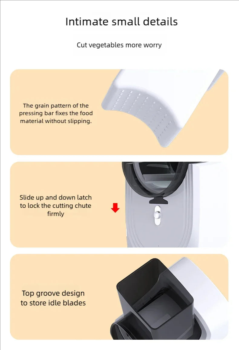 Multi-function Vegetable Cutter Household Kitchen Electric Vegetable Cutter Vegetable Slicer Shredder Automatic by Smarsty