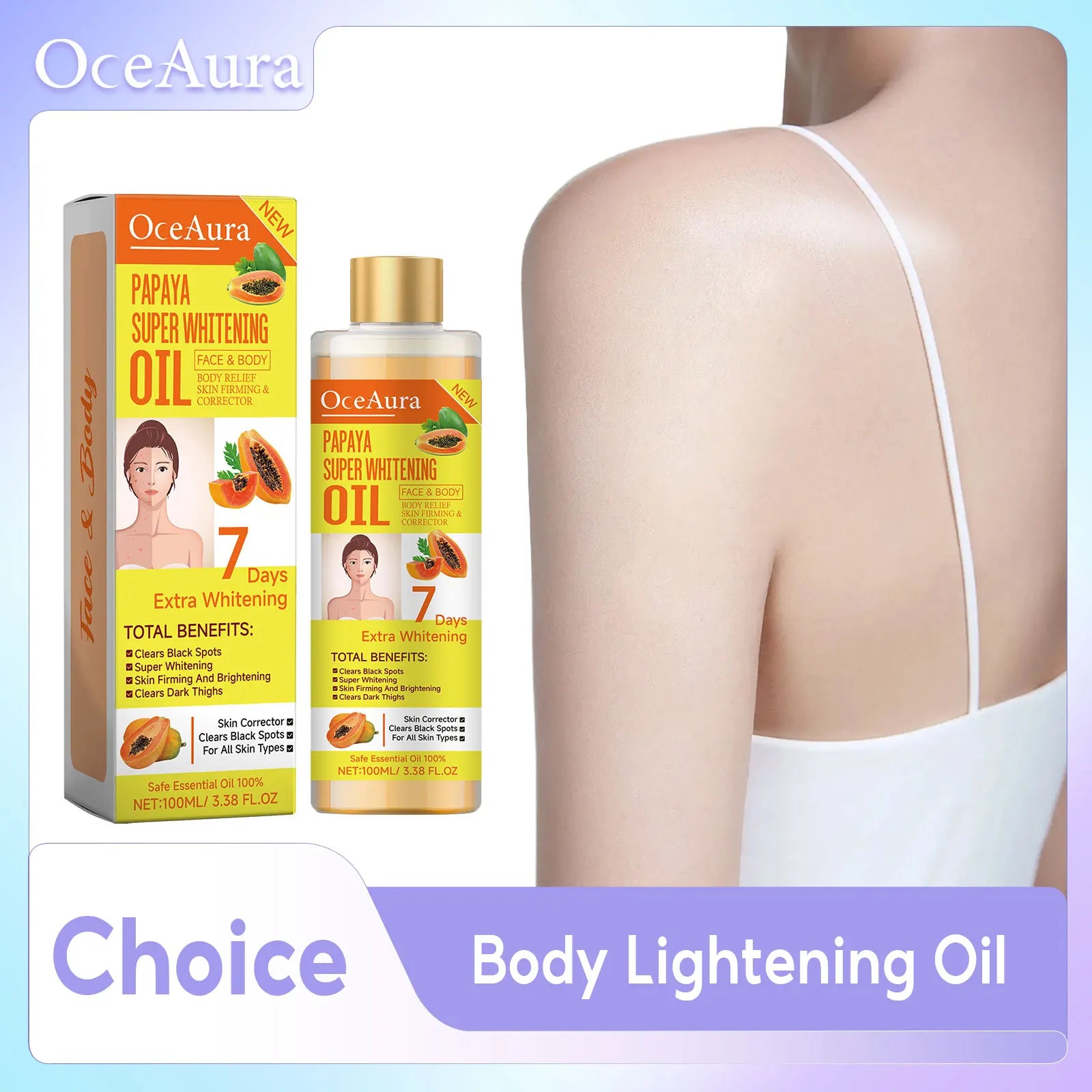 Turmeric Body Lightening Oil for Dry Skin - Smarsty