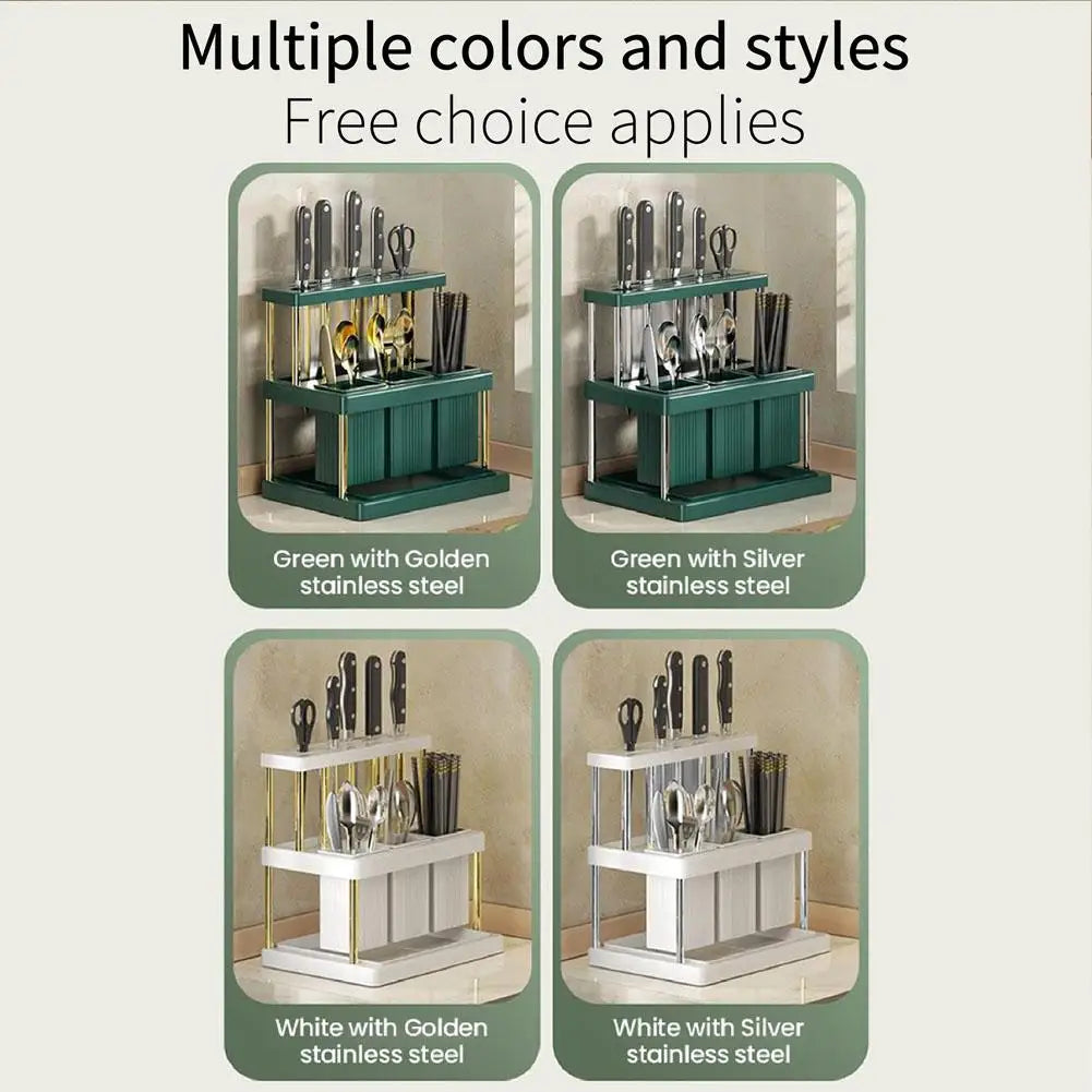 High-End Brand New Kitchen Cutlery Holder Spoon Fork Chopstick Storage Rack Utensils Organizer Kitchen Counter Top Box Rack by Smarsty