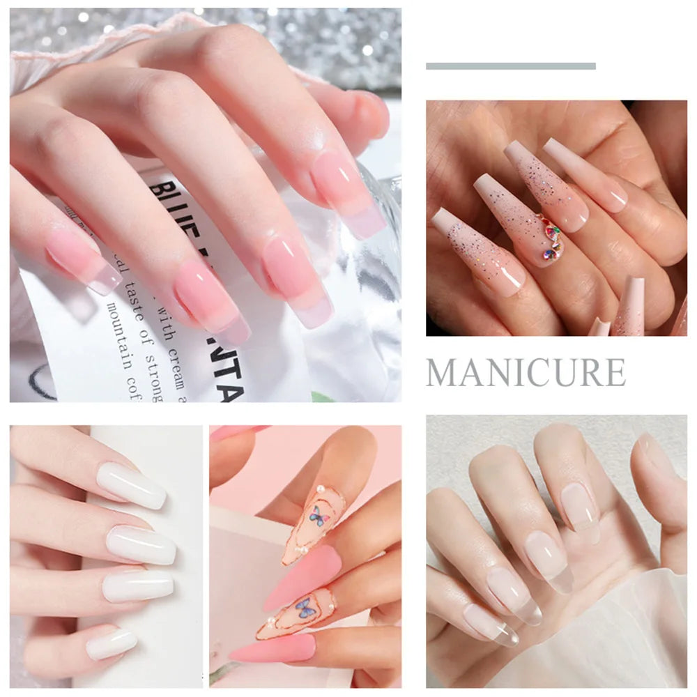 Acrylic Nail Kit for Beginners 3Color Acrylic Powder and 75ML Liquid Set Professional Nail Acrylic Set with Brushes for Home DIY