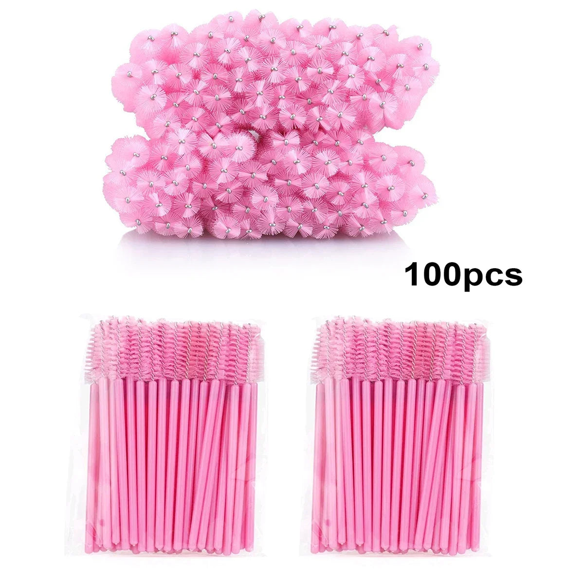 100pcs Disposable Eyelash Brushes for Flawless Application - Smarsty