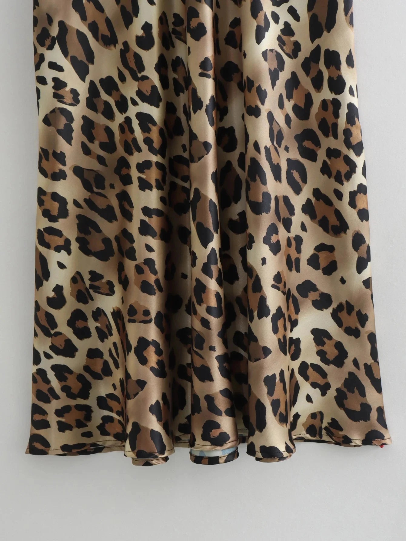 TRAFZA 2024 Women Fashion Leopard Print Skirt Vintage High Waist Midi Skirts Elegant Women Summer Casual Streetwear Skirt - Smarsty