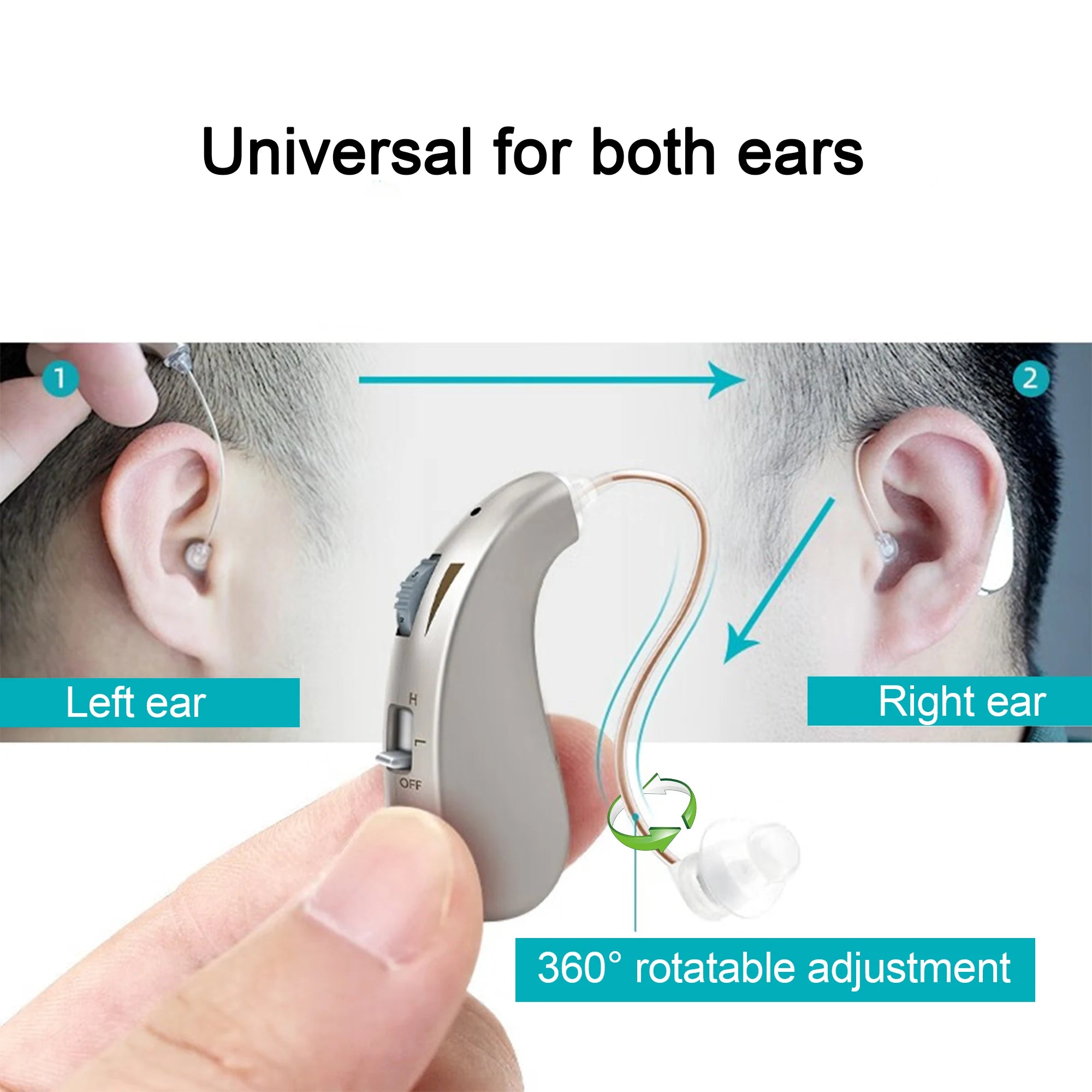 Rechargeable Mini Hearing Aids with Adjustable Tone - Smarsty