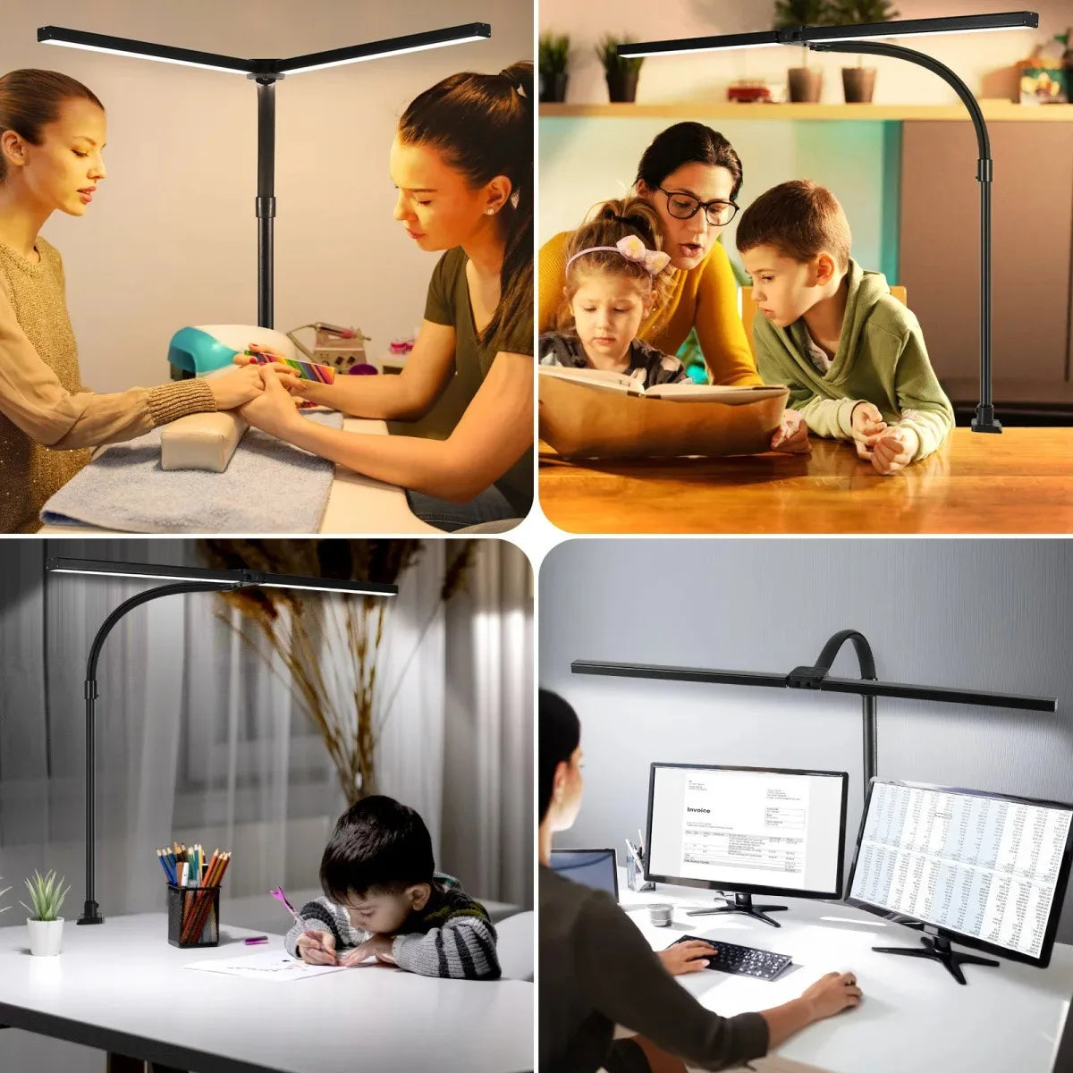 Dimmable LED Clip Desk Lamp for Reading - Smarsty
