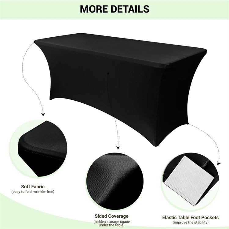 Stretch Spandex Table Cover for Rectangular Tables - Smarsty