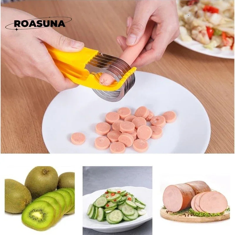 Eco-friendly Banana Slicer Cutter:Premium Plastic Kitchen Tool for Fruits&Vegetables-Ideal for Slicing, Cutting Cucumbers & More by Smarsty