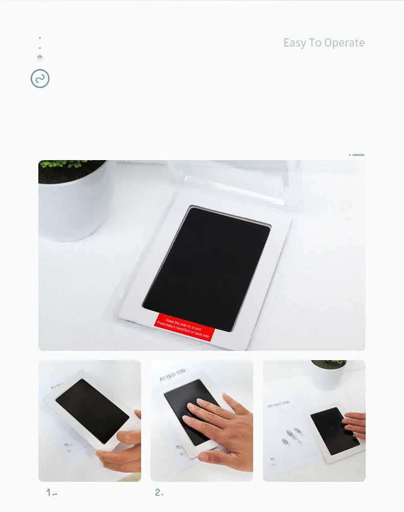 Newborn Handprint Kit With Safe Ink Pads Frame Keepsake - Smarsty