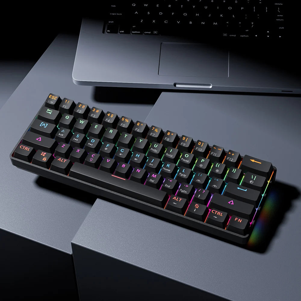 Compact 61Key Esports Mechanical Keyboard Hot Swappable RGB
