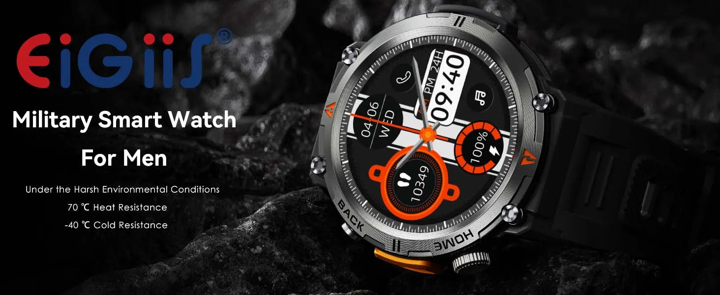 EIGIIS KE3 Smart Watch Bluetooth Call Waterproof Health Monitor - Smarsty