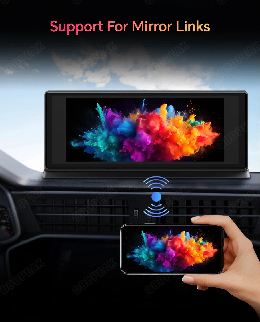 4K Car Dash Cam With Wireless CarPlay And Android Auto - Smarsty
