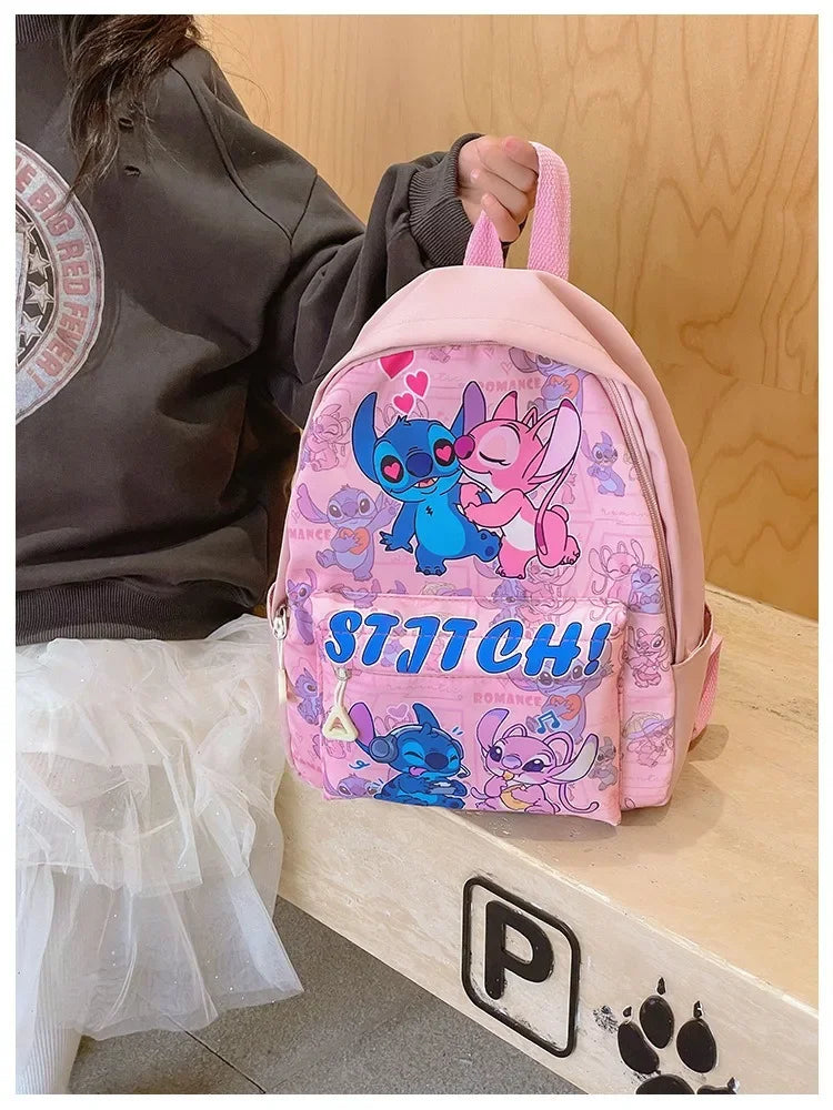 Stitch Print Nylon Daypack Ideal For Kids Travel And School - Smarsty