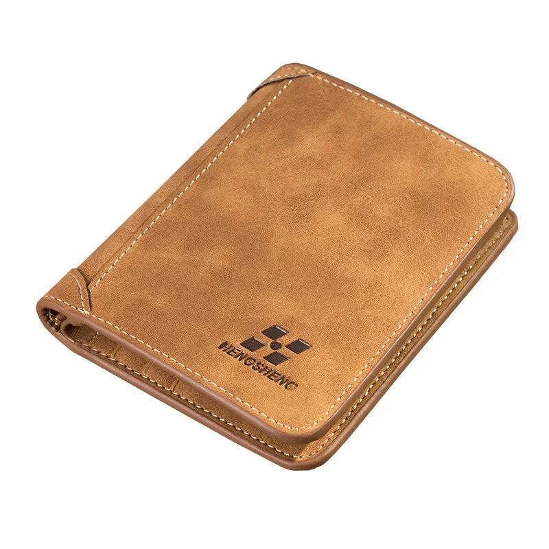 Men's Wallet Leather Billfold Slim Hipster Cowhide Credit Card/ID Holders Inserts Coin Purses Luxury Business Foldable Wallet - Smarsty