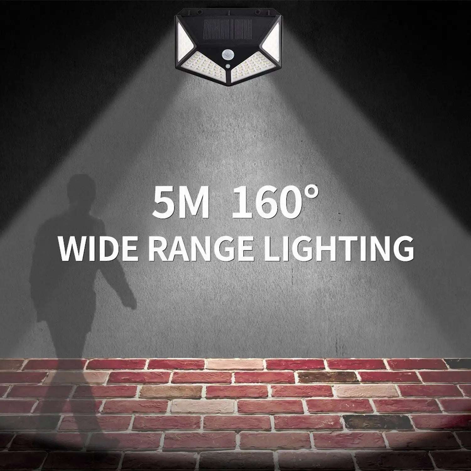 100 LED Solar Wall Light with Motion Sensor - Smarsty