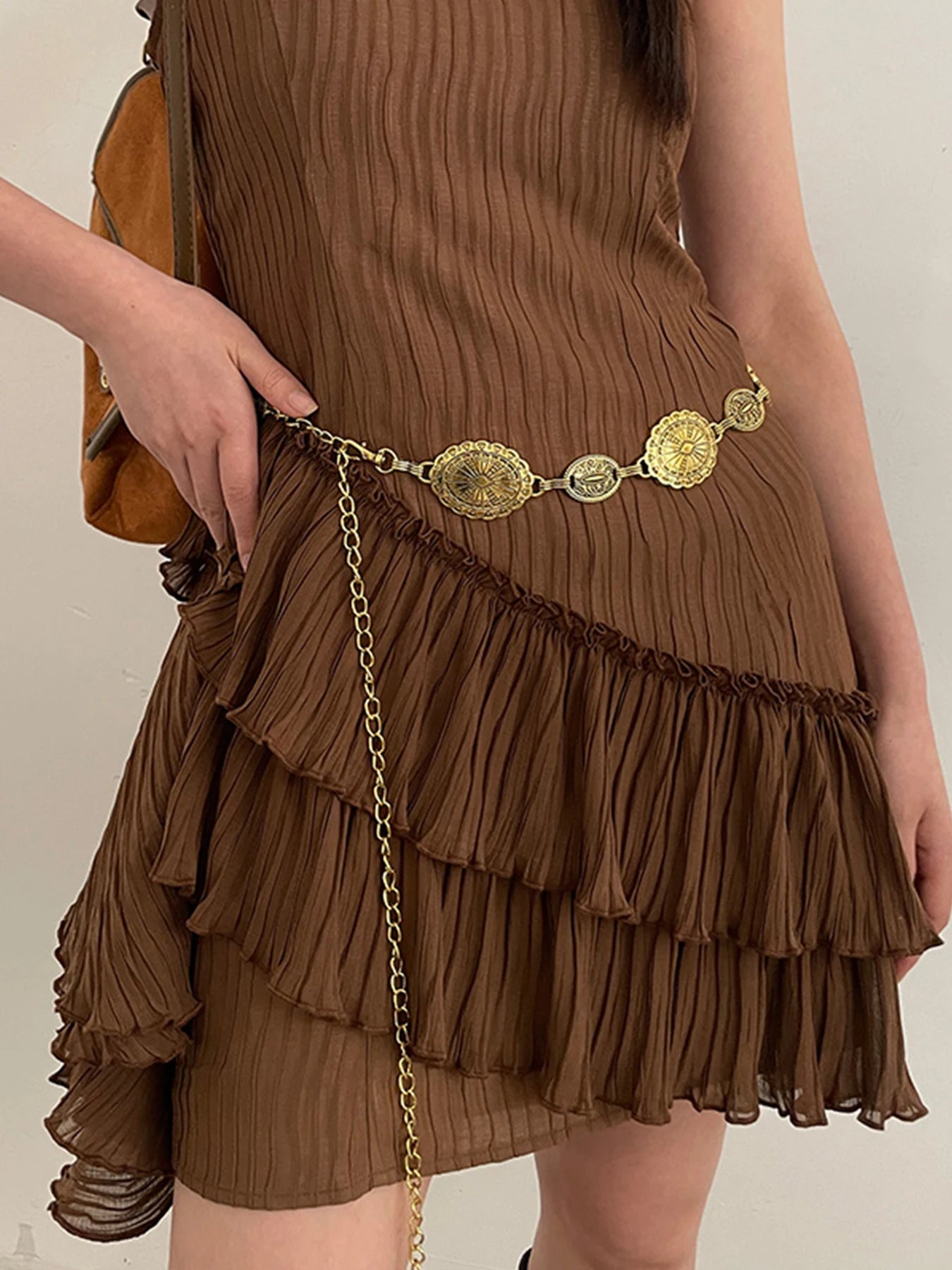 Women’s Bohemian Silver Metal Waist Chain Belt - Smarsty