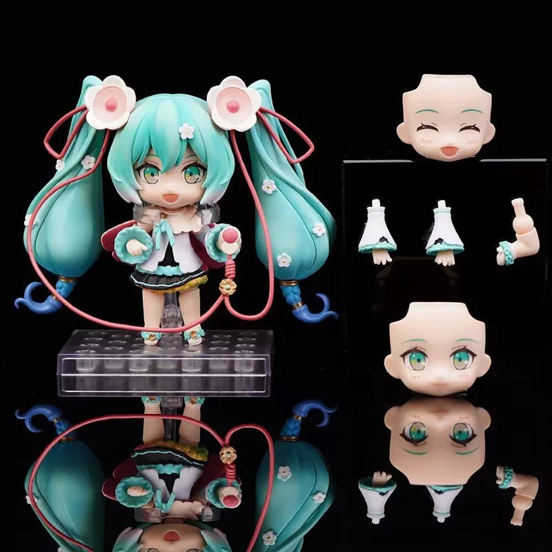 10cm #1939 Hatsune Miku Anime Figure 15th Anniversary Strawberry Miku Action Figure #1940 PVC Collection Model Doll Toys Gift - Smarsty