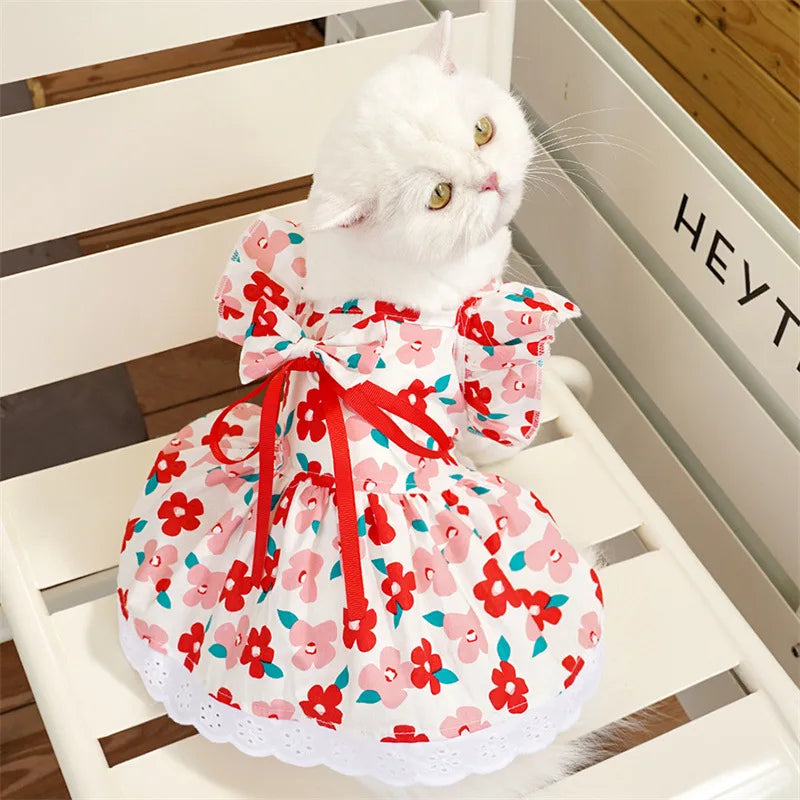 Floral Summer Pet Dress for Dogs and Cats - Smarsty