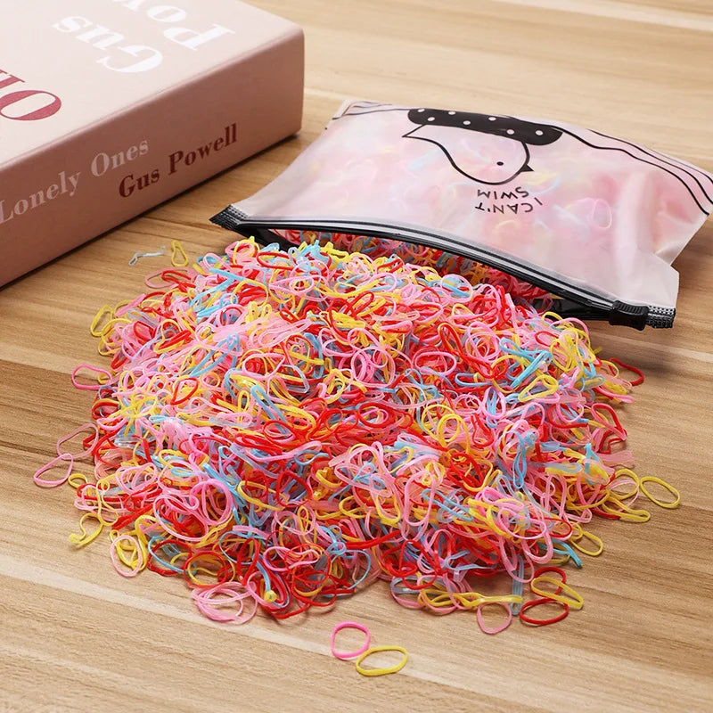 Colorful Kids Hair Ties Ponytail Bands Gentle Non Slip - Smarsty