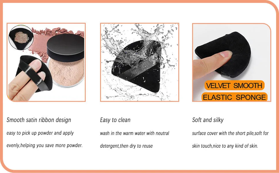Wholesale 50Pcs Velvet Makeup Powder Puffs Soft and Washable - Smarsty