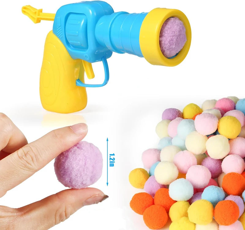 Interactive Cat Toy Shooting Gun with Plush Balls - Smarsty