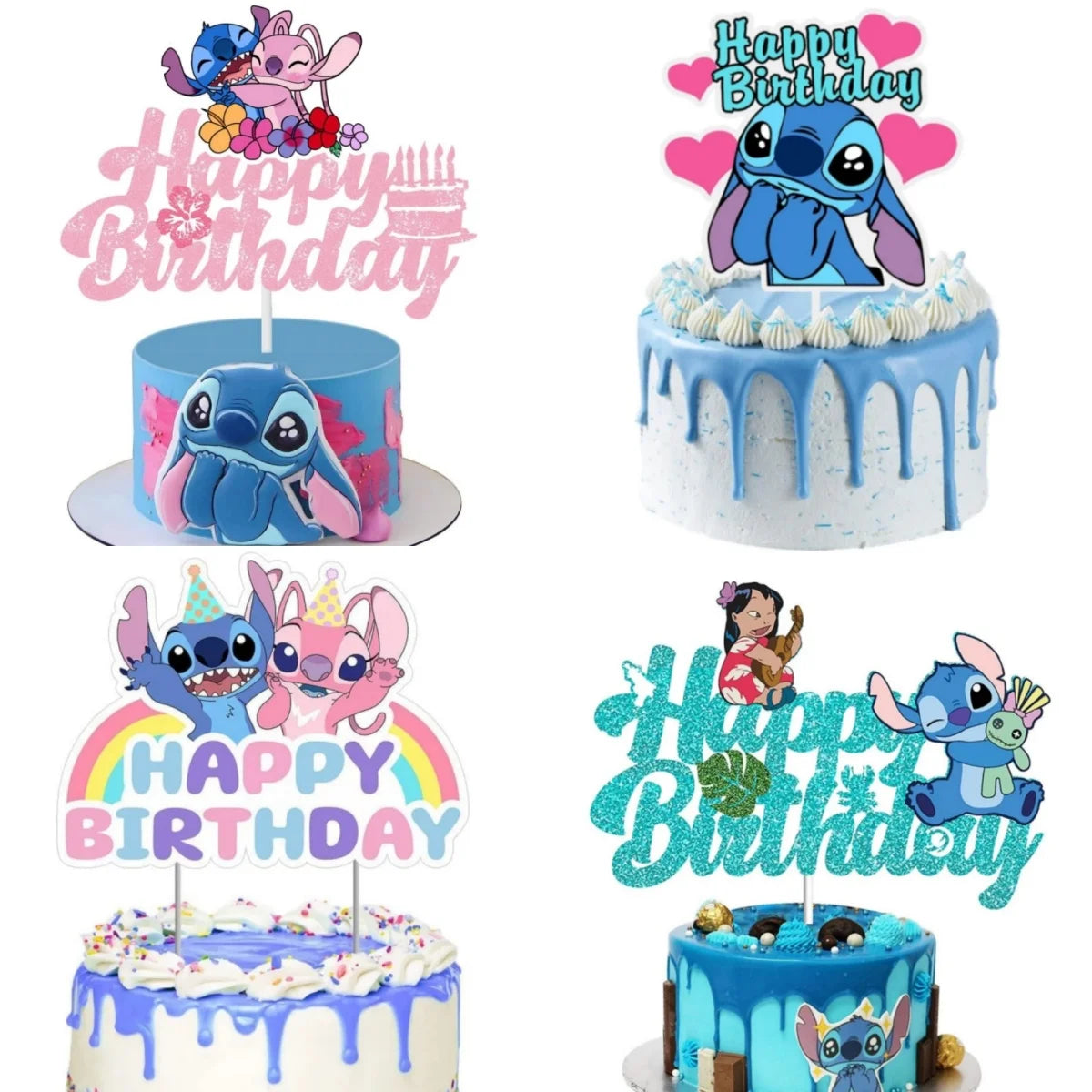 Disney Lilo and Stitch Birthday Cake Topper Decoration - Smarsty