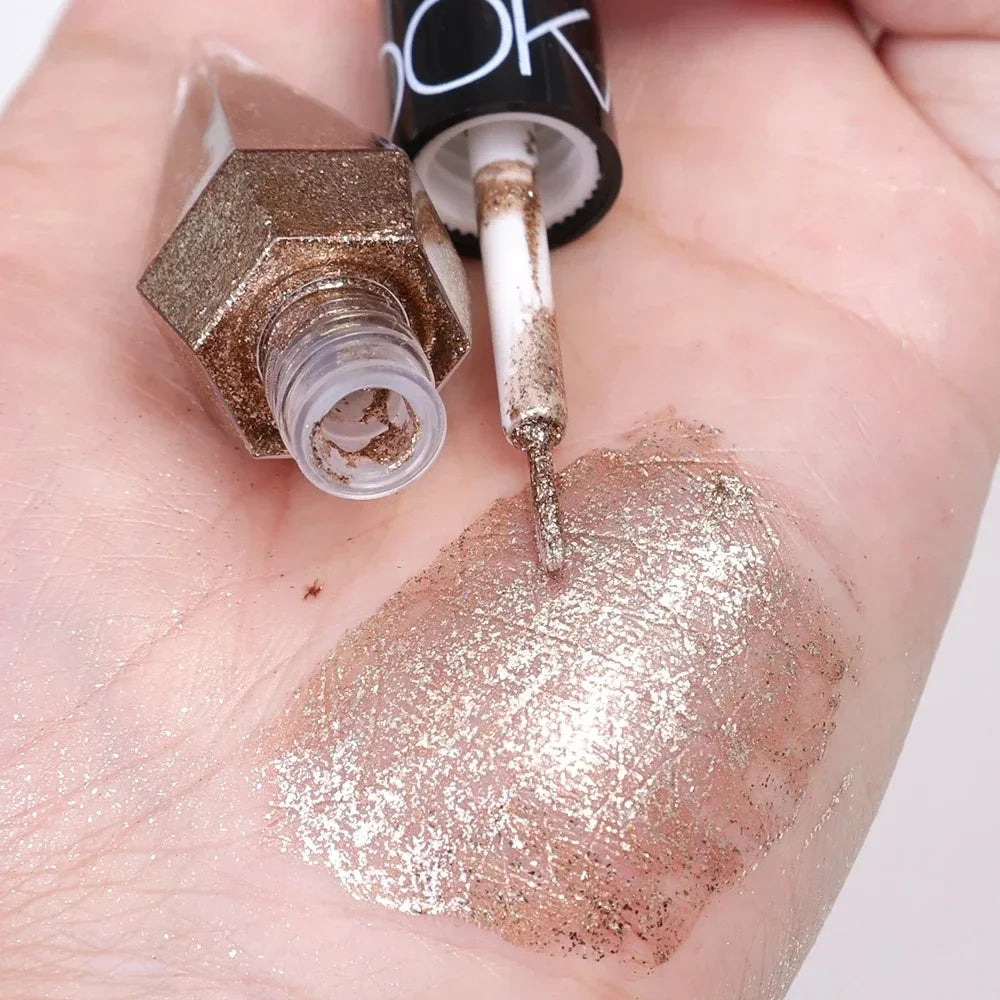 Waterproof Glitter Eyeliner Long Lasting Rose Gold Shine - Smarsty