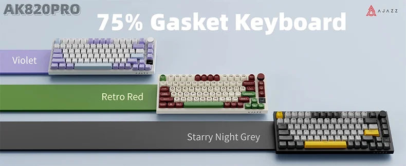 Mechanical Keyboard 82 Keys Wireless Bluetooth 5.1 Knob