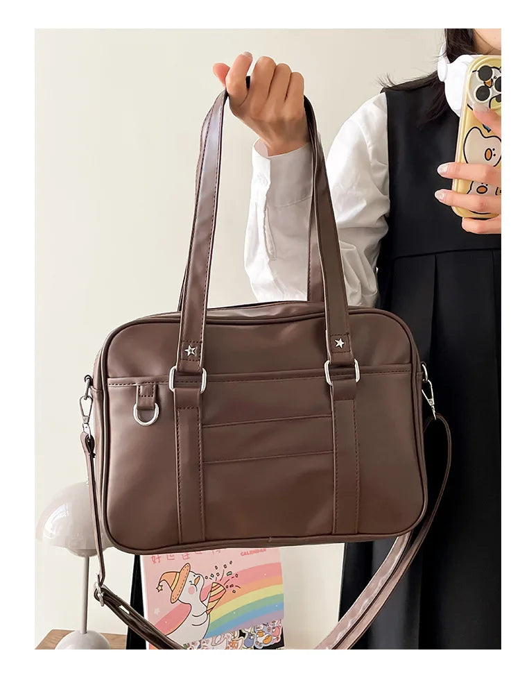 Japanese Style JK Bag Women PU Leather Crossbody Bag - Smarsty