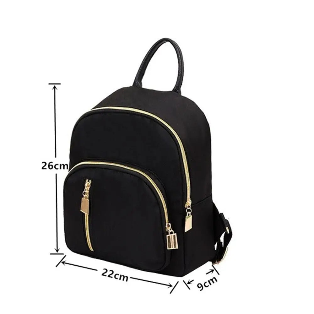 Women's Multi-Function Fashion Girl Oxford Daypack Travel Cute Mini Backpack Men Shoulder Bag Black Purse Hot - Smarsty