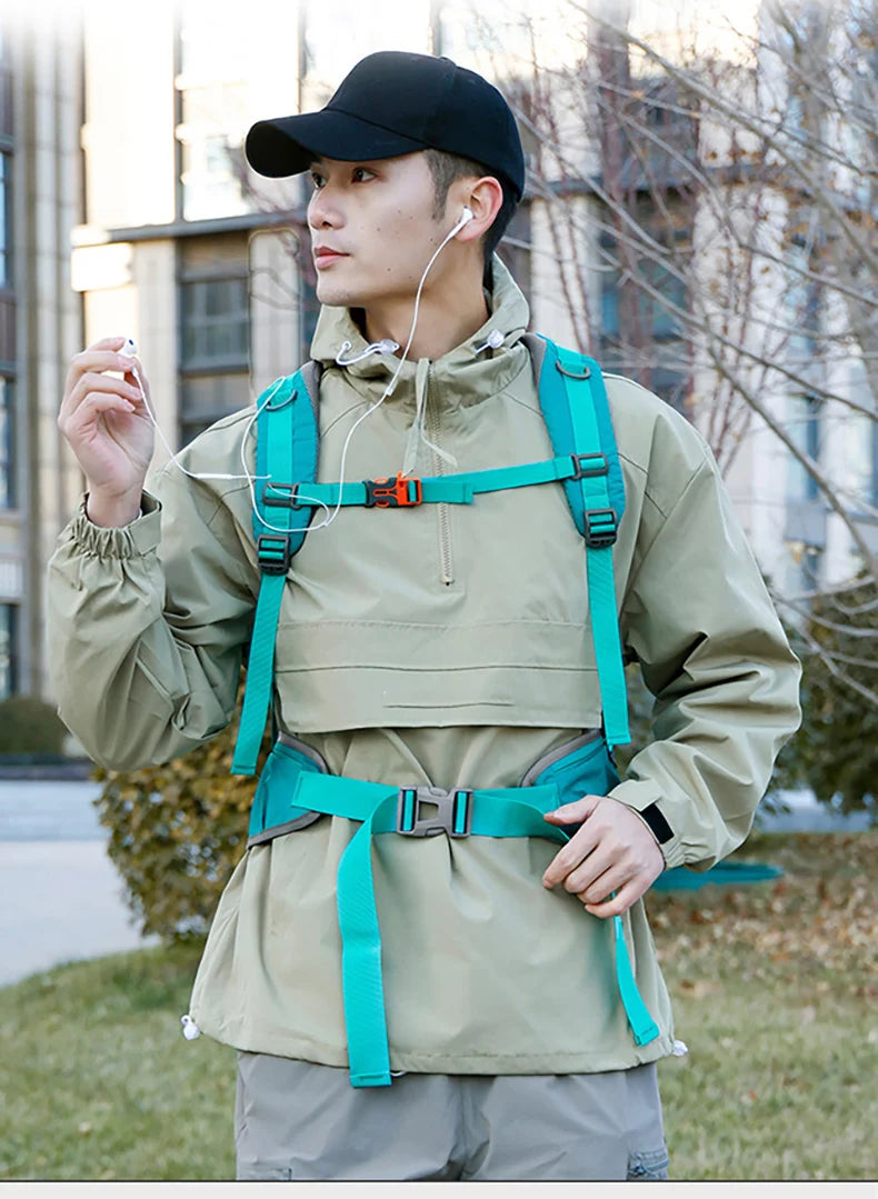 40L Hiking Camping Backpack Travel Rucksack with Rain Cover Outdoor Climbing Knapsack Large Luggage Weekend Sport Schoolbag Men by Smarsty