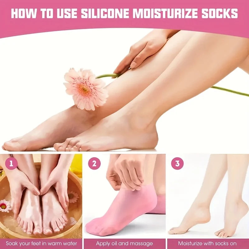 Moisturizing Silicone Foot Socks for Cracked Feet - Smarsty