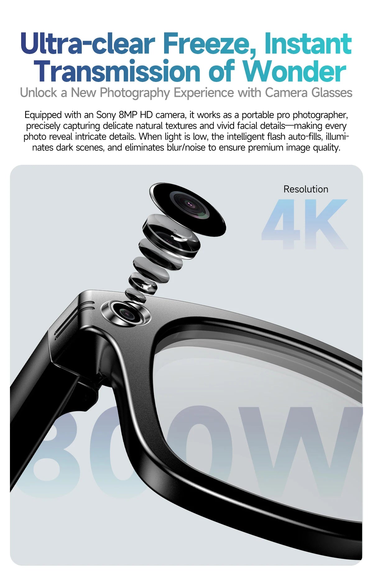 New 800W Camera AI Glasses Men Color-Changing Smart Translation Glasses Photo Video Recording Waterproof Call Smart Sunglasses - Smarsty