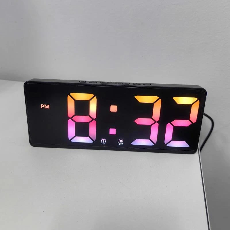 Voice Control Digital Alarm Clock with Temperature Display - Smarsty