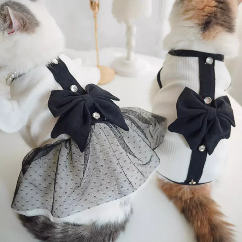 Luxury Dog Dress With Bow Lace For Summer - Smarsty