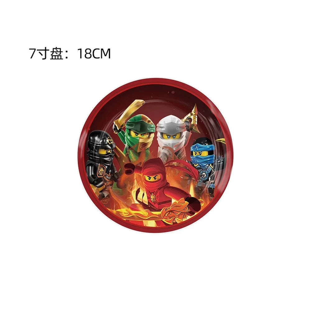 Ninja Theme Birthday Party Disposable Tableware Set - Smarsty