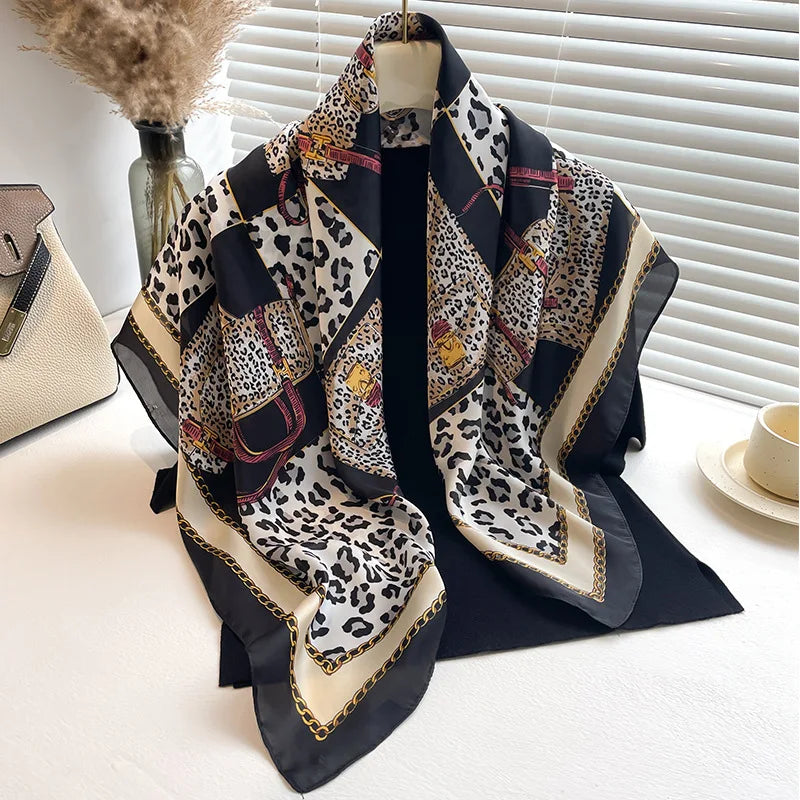 Luxury Women's Spring Polyester Scarf Soft Smooth Shawl - Smarsty