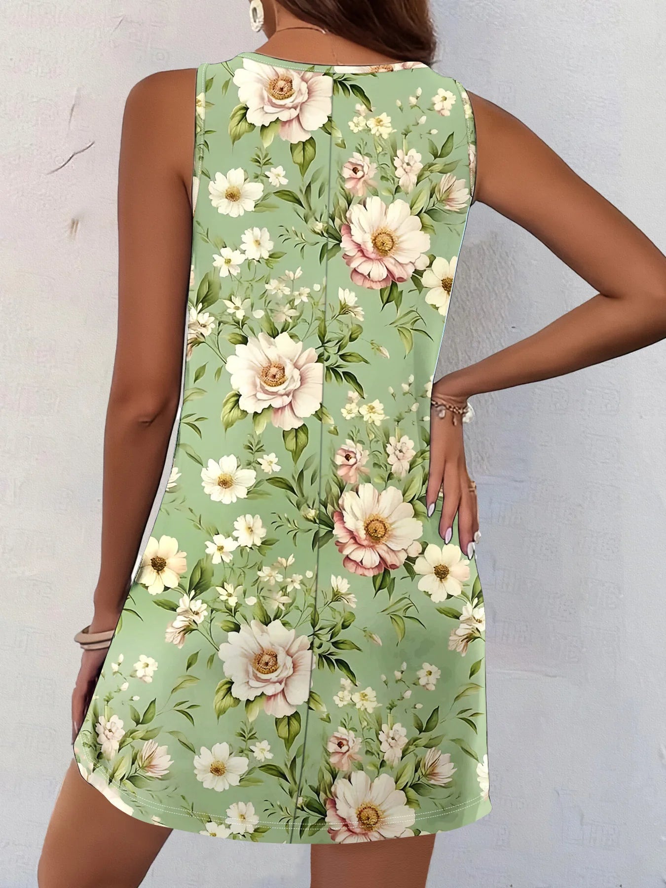 Women Summer Sleeveless Bohemian Dress Exclusive Print Vacation Dress Birthday Dress for Women Beach Dress Dress for Women - Smarsty