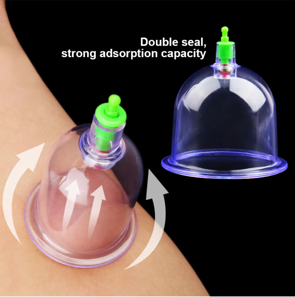 6Pcs Vacuum Cupping Set with Suction Cups for Body Massage - Smarsty
