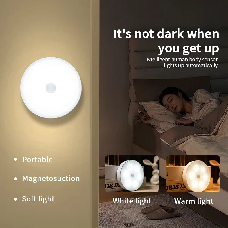 Motion Sensor LED Night Light USB Rechargeable for Cabinets - Smarsty