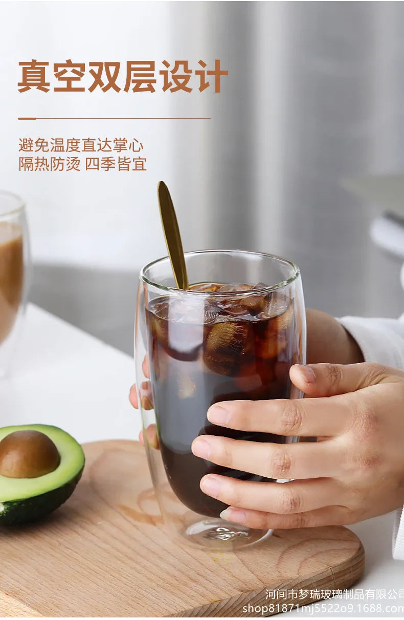 Heat Resistant Double Wall Glass Cup for Coffee and Beer - Smarsty