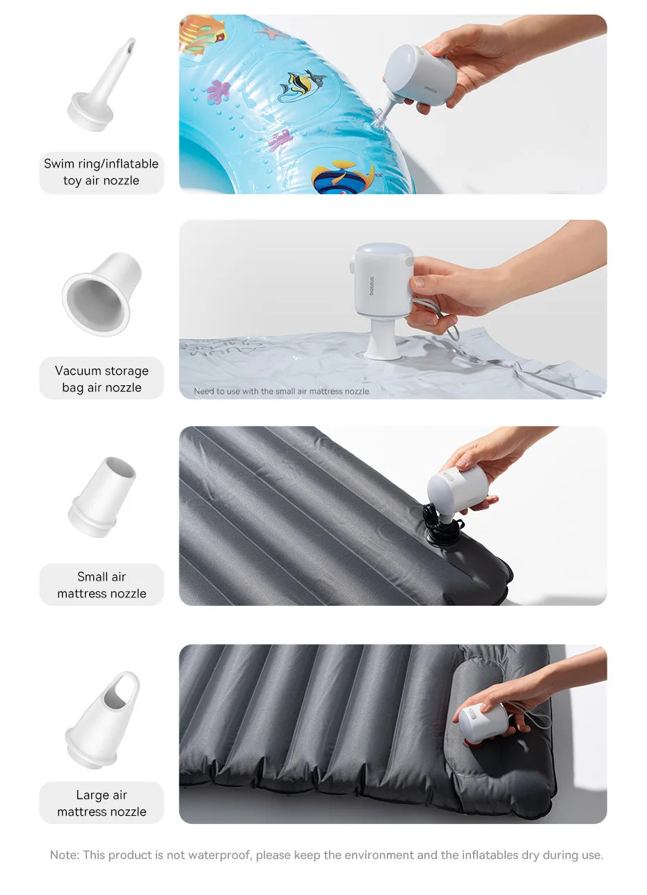 Wireless Air Pump 2In1 Inflate Deflate For Camping Mini - Smarsty