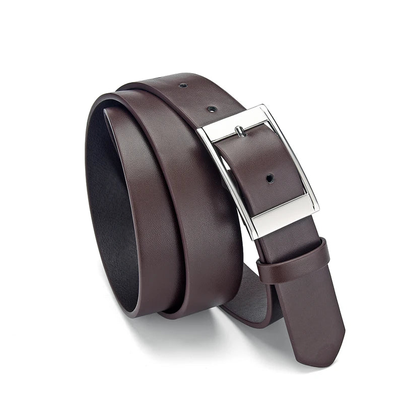 Luxury PU Leather Belt for Men with Metal Buckle - Smarsty