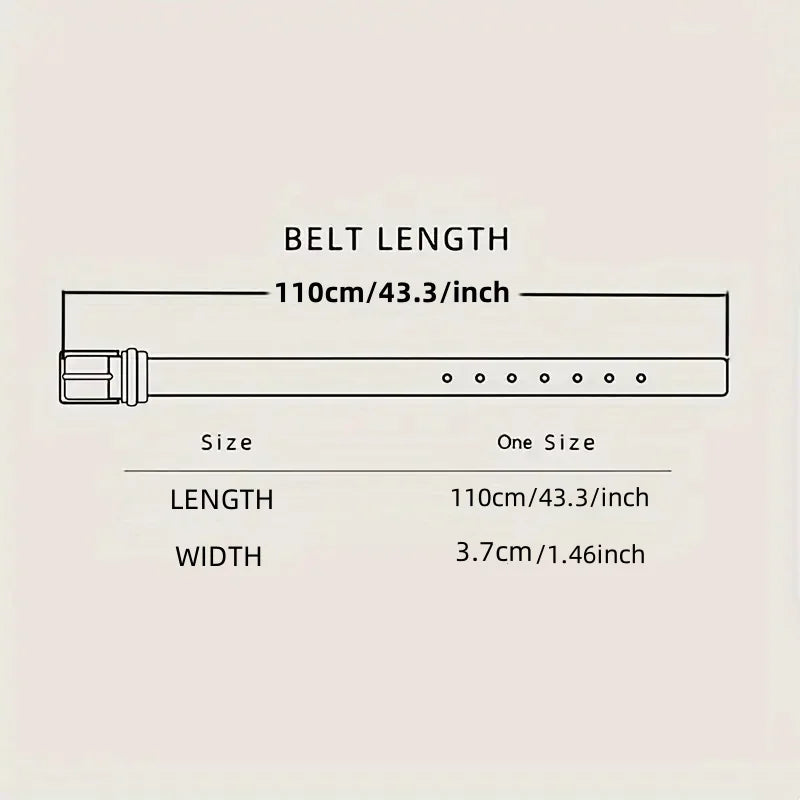 Pyramid Rivet Studded Belt Punk Rock Pin Buckle - Smarsty