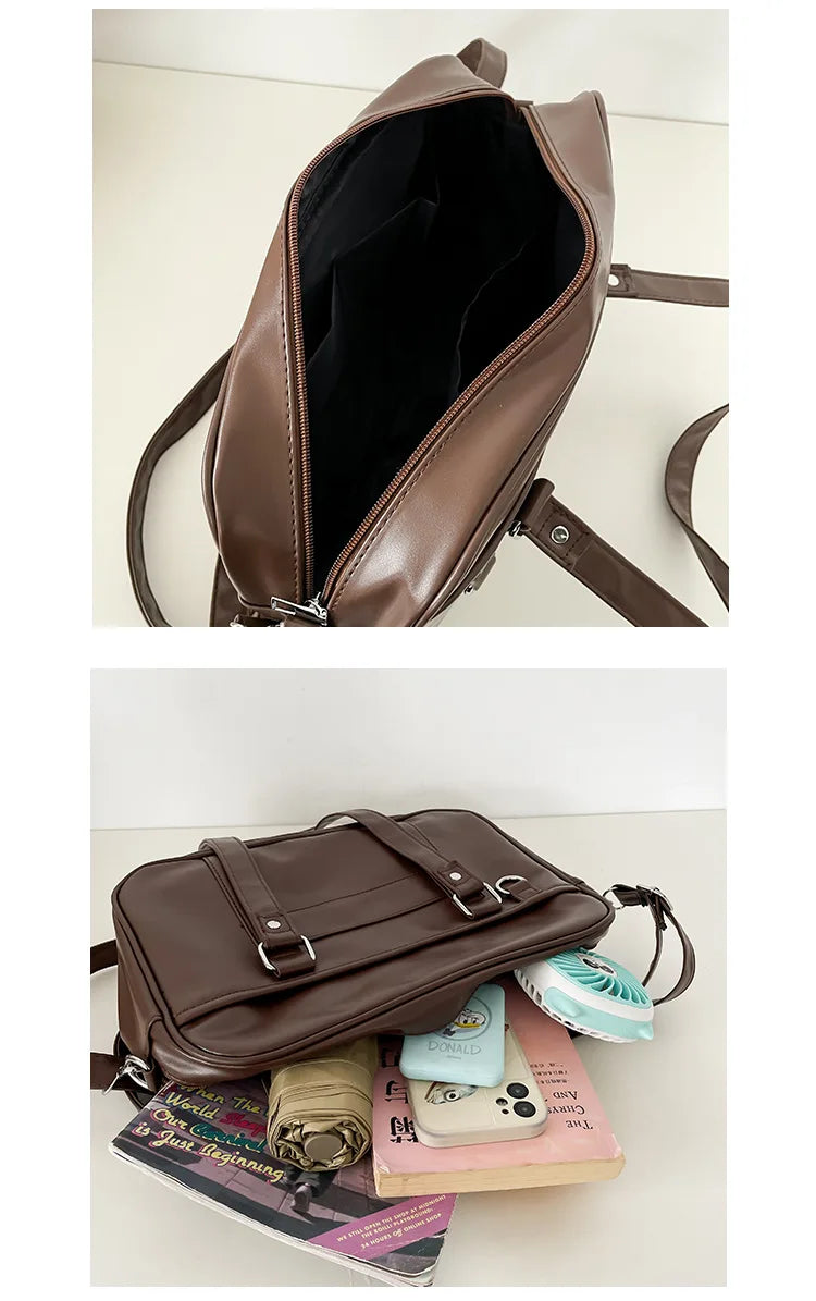 Japanese Style JK Bag Women PU Leather Crossbody Bag - Smarsty