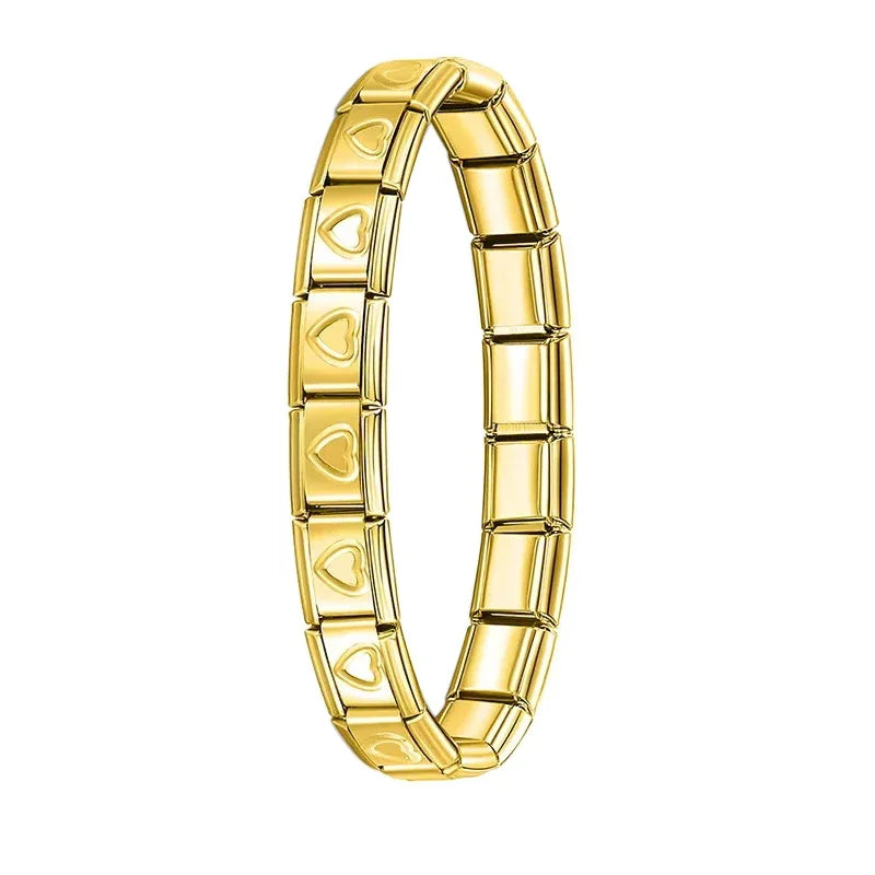 Hapiship Women's Italian Stainless Steel Charm Bracelet - Smarsty