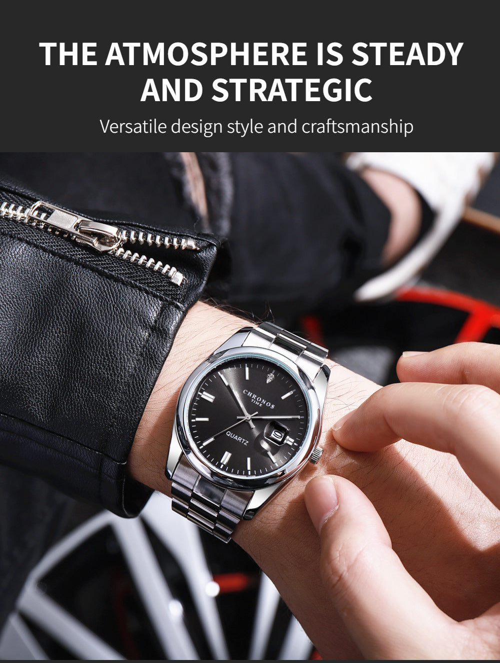 Luxury Waterproof Men's Wristwatch with Luminous Date Feature - Smarsty