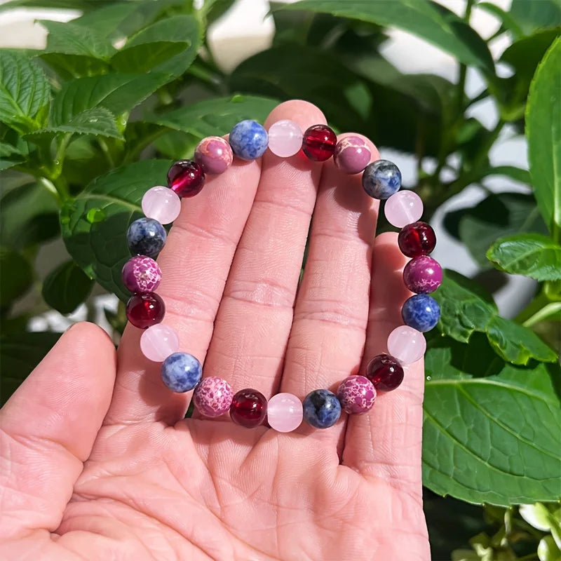 Multi-Color Natural Stone Love Bracelet for Good Luck - Smarsty